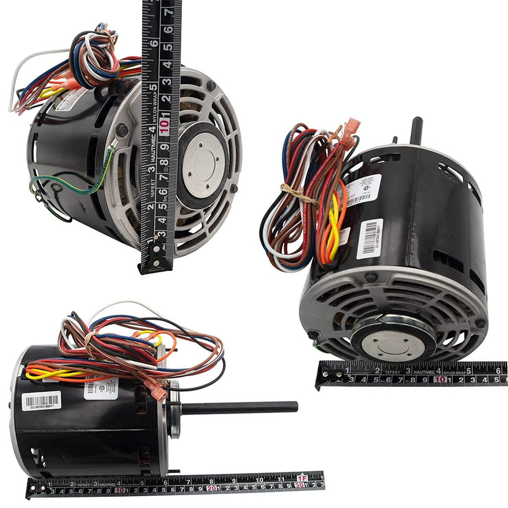W51-34BJA3-02 HVAC Blower Motor with 15/370 Single Oval Capacitor 3/4 HP 1 Phase 3 Speed 208/230V 1075 RPM