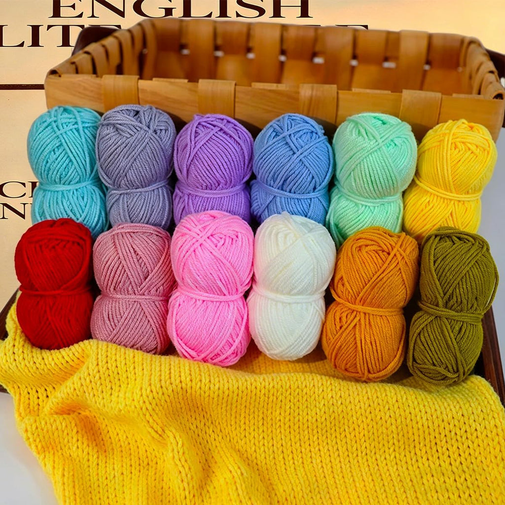 118Pcs Crochet Kit for Beginners, Premium Knitting & Crochet Supplies Set with 12 Yarn Spools, 21 Crochet Hooks, 6