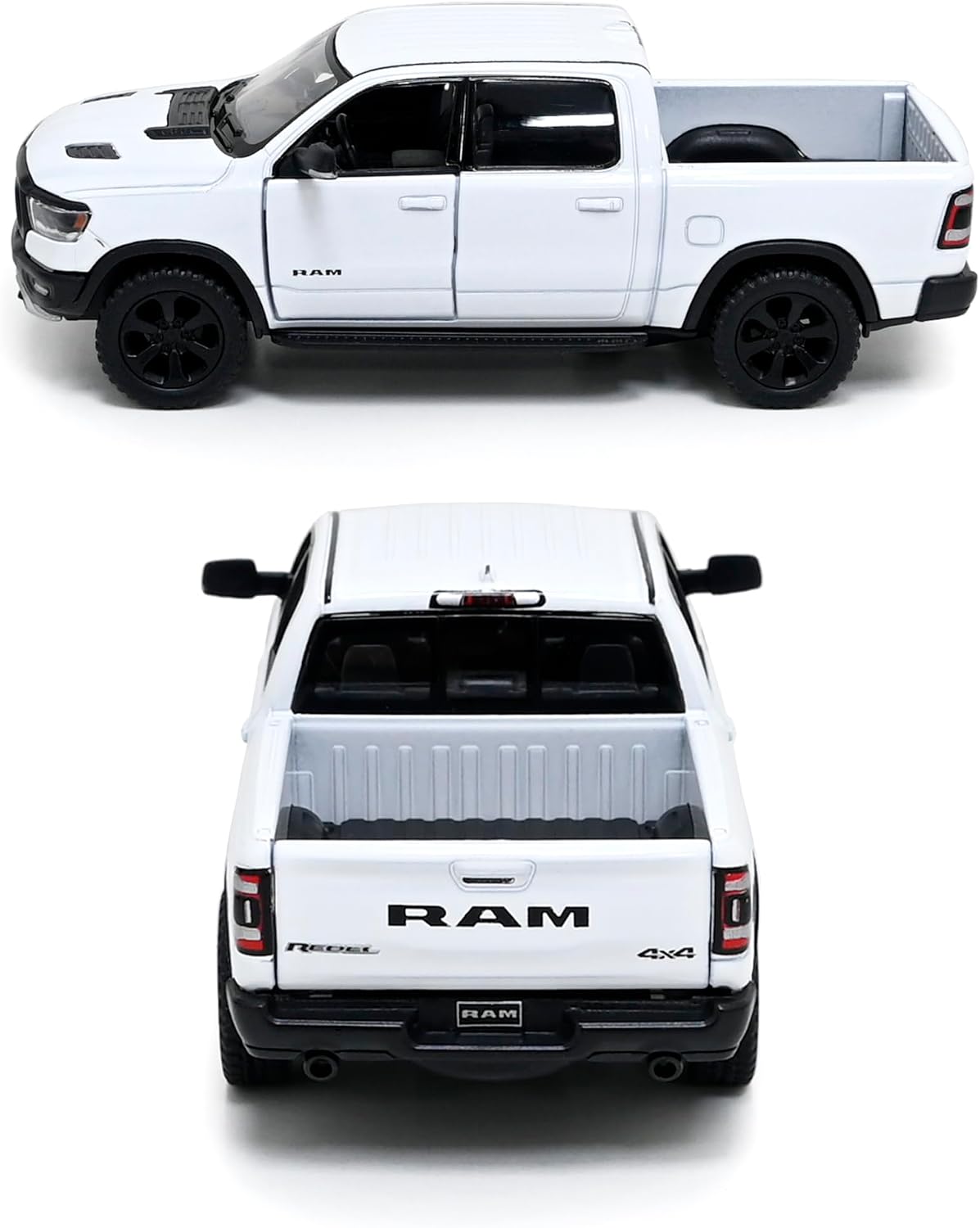 2019 Dodge Ram 1500 Pickup 1:46 O Scale 5" Die Cast Metal Model Toy Truck (White)