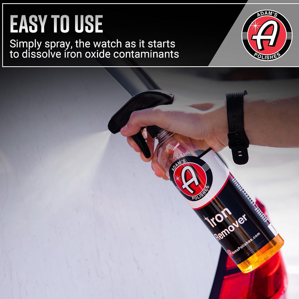 Adam's Iron Remover (16oz, 2 Pack) - Fallout & Iron Remover Spray for Car Detailing Removes Iron Particles in Auto