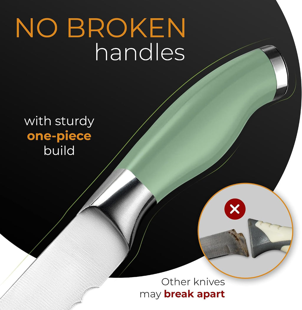 Serrated Bread Knife with Upgraded Stainless Steel Razor Sharp Wavy Edge Width - Bread Cutter Ideal for Slicing