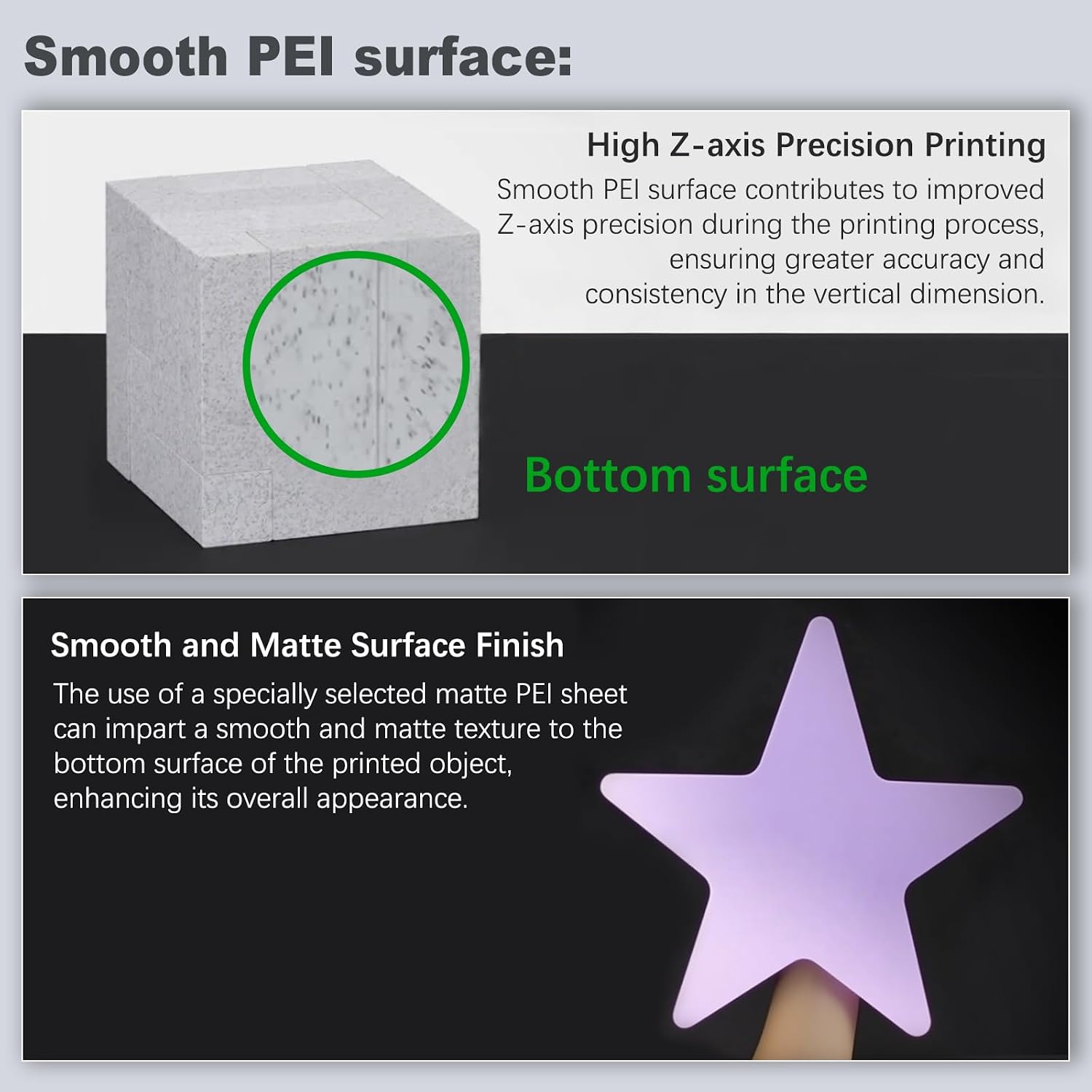 Original Bamboo Plates Dual-Sided Textured & Smooth PEI Build Plate 256x256mm, Magnetic Spring Steel Flexible Sheet