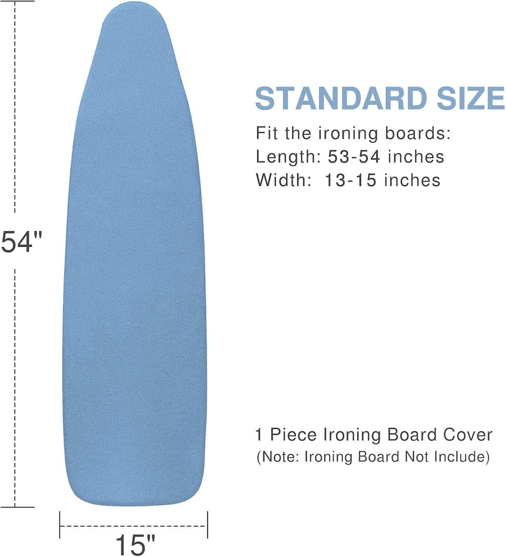 Ironing Board Cover and Pad, Standard Size 15x54, Thick Padding | Elastic Edge, Silicone Coated, Scorch Resistant