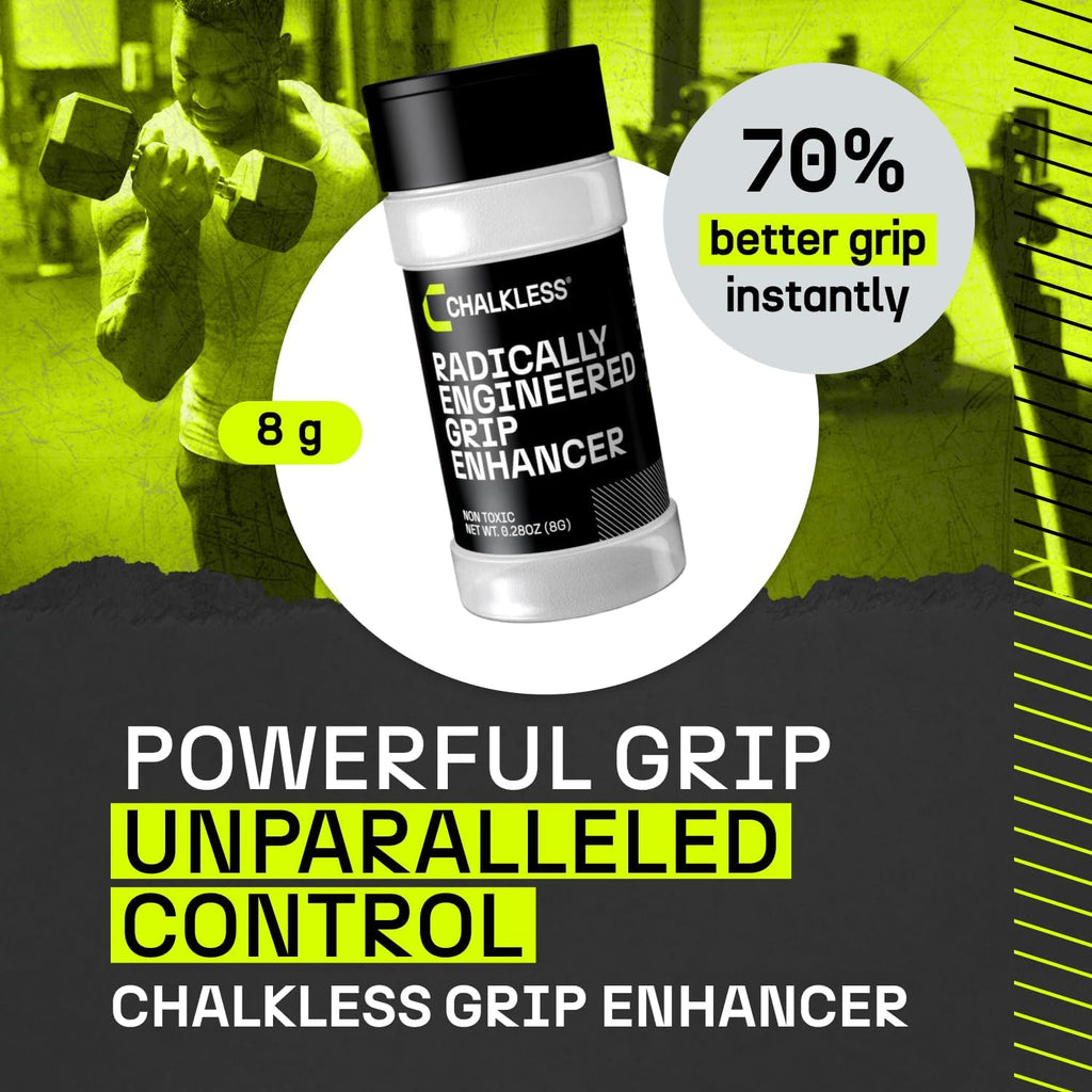 Grip Enhancer - Premium Liquid Chalk Alternative & Less Mess Hand Chalk for Weightlifting, Powerlifting, Yoga