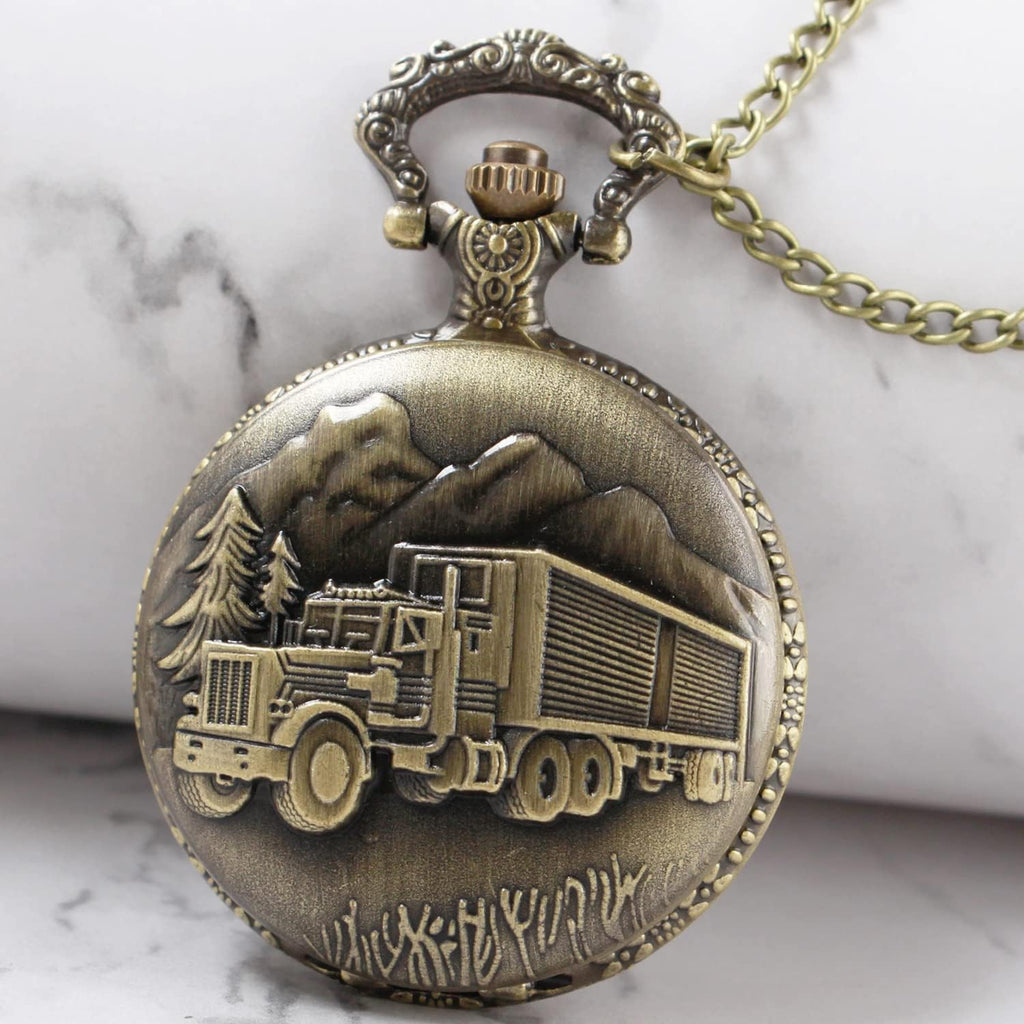 Men's Pocket Watch, Arabic Digital Dial Pocket Watches with Chain for Men