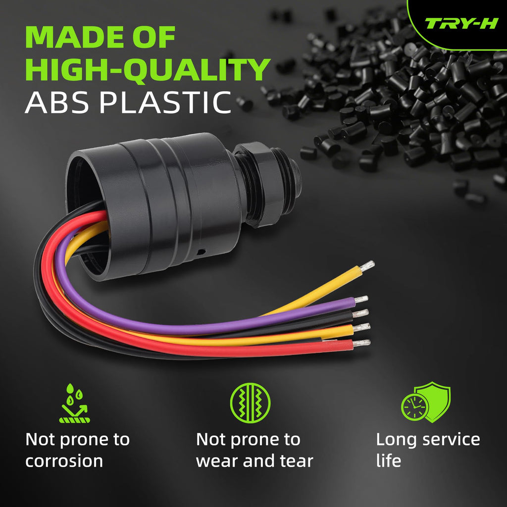 Try-H 87-88107A5 Boat Ignition Switch with 2 Keys 6 Wire Connectors