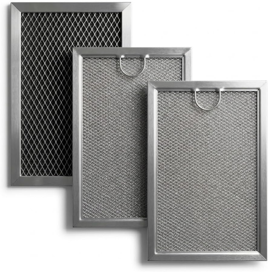 Microwave Filter Set for LG LMV1683ST,LMV1630ST, LMV1683SW,LMV1630BB, LMV1683SB(charcoal and grease filter)