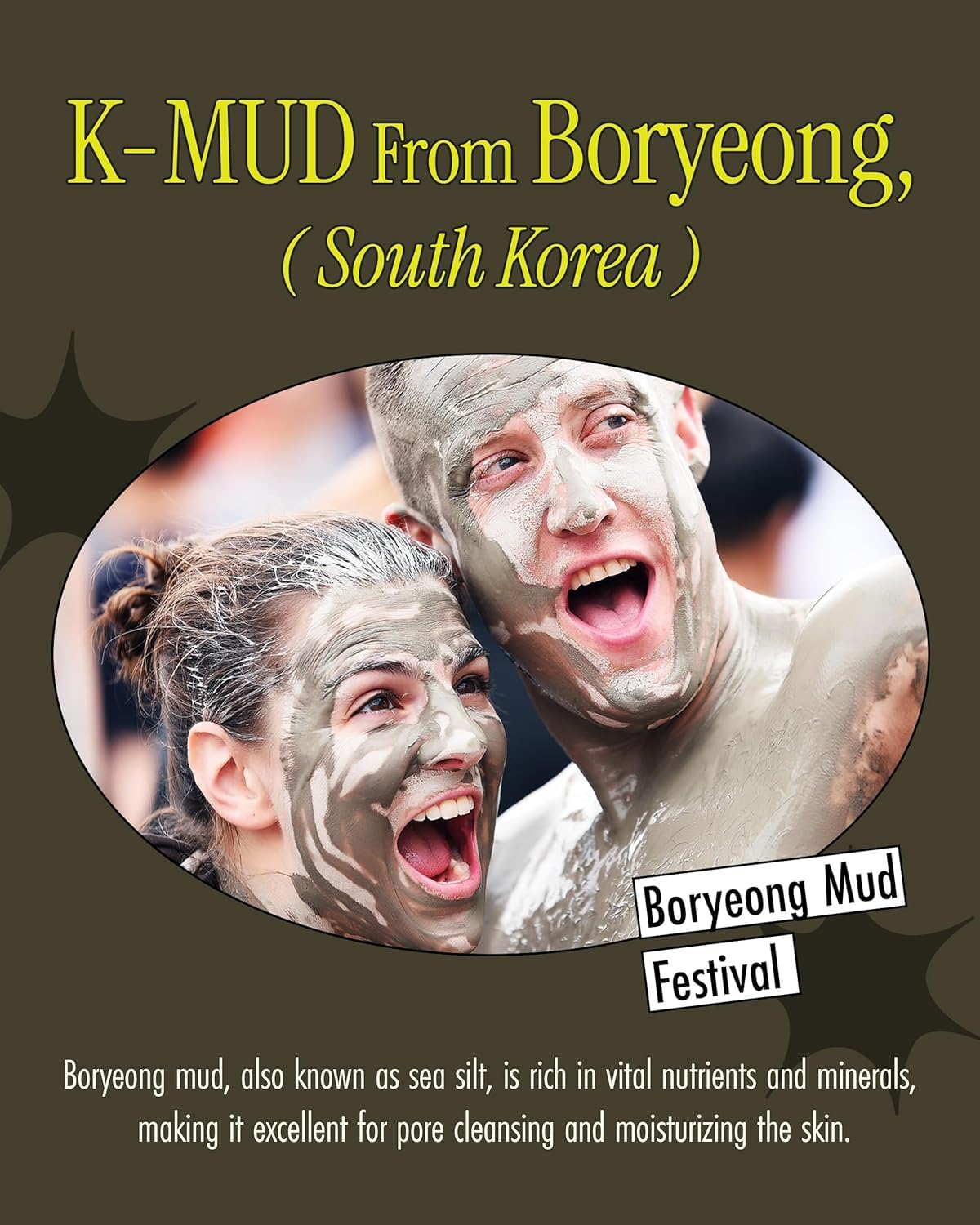 Relief Mud Mask - Face & Body Exfoliator Korean Clay Mask 3.71 fl oz