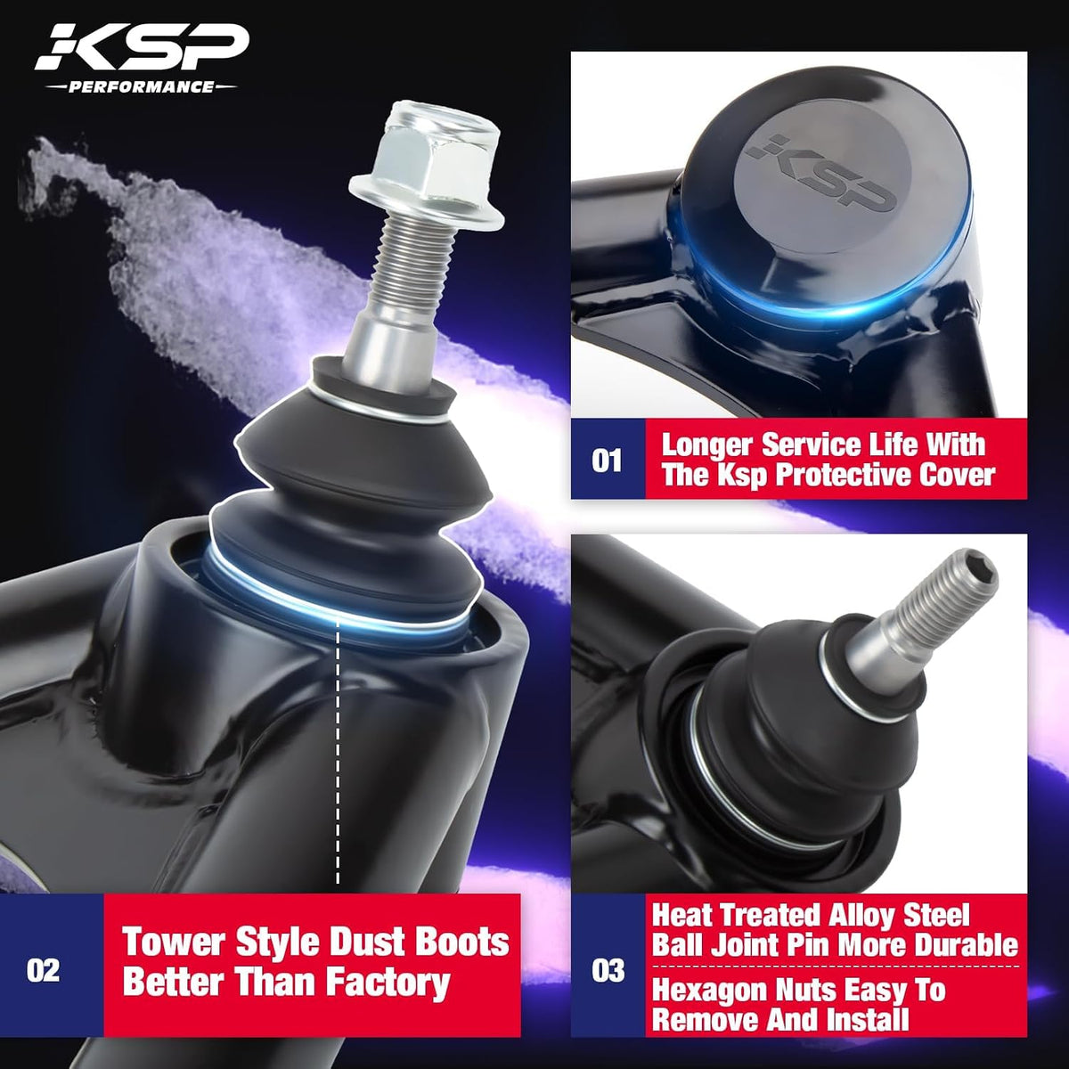 KSP 2-4" Upper Control Arms Kit for Je/ep Grand Cherokee WK 2005-2010