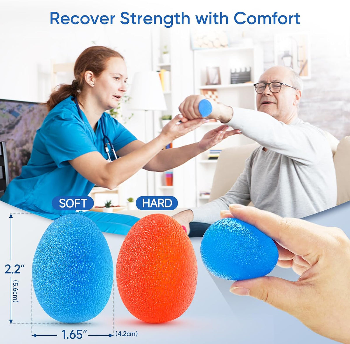 Grip Strength Trainer Kit, 9-Piece Hand Strengthening Devices with 3 Finger Exerciser, 2 Dual-Force Forearm