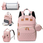 Large Diaper Bag Backpack with Changing Station, Pink