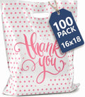 16x18 Large Thank You Bags for Small Business - Shopping Bags with Handles