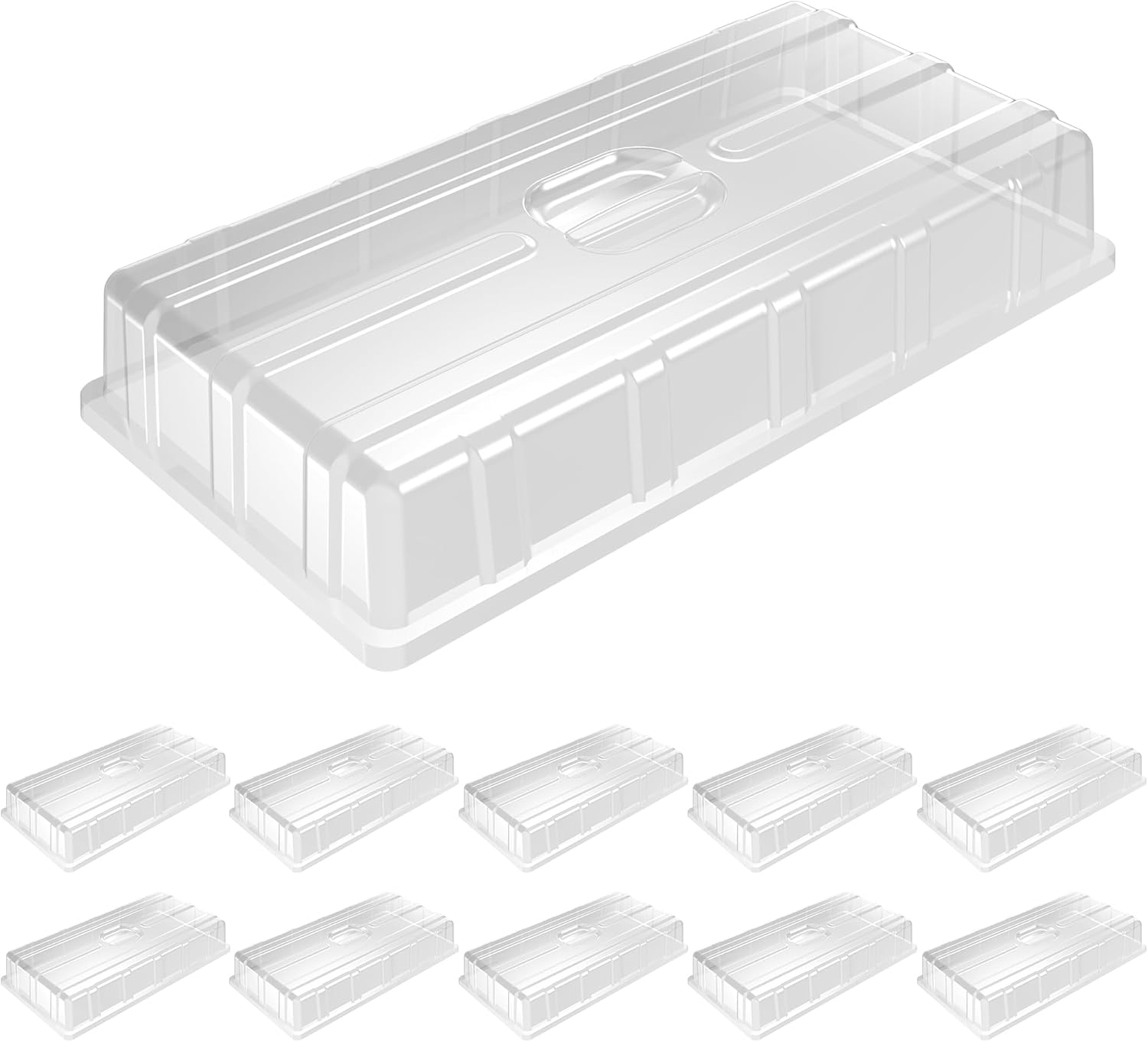 10 Pack Humidity Dome 3.6" Extra Strength, Clear Seed Starter Dome 1020 Tray Covers Humidifying and Insulating for