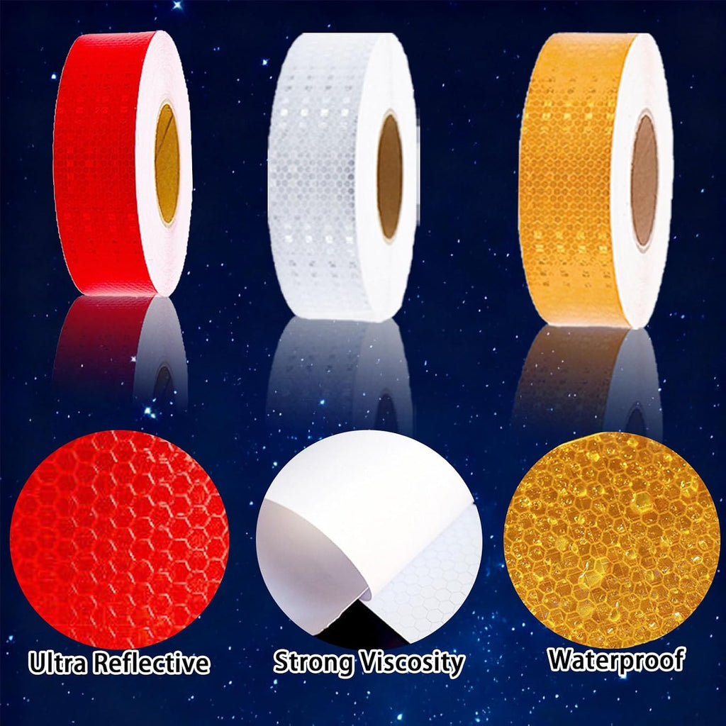 8 Rolls Reflective Tape Waterproof High-Visibility Reflective Stickers