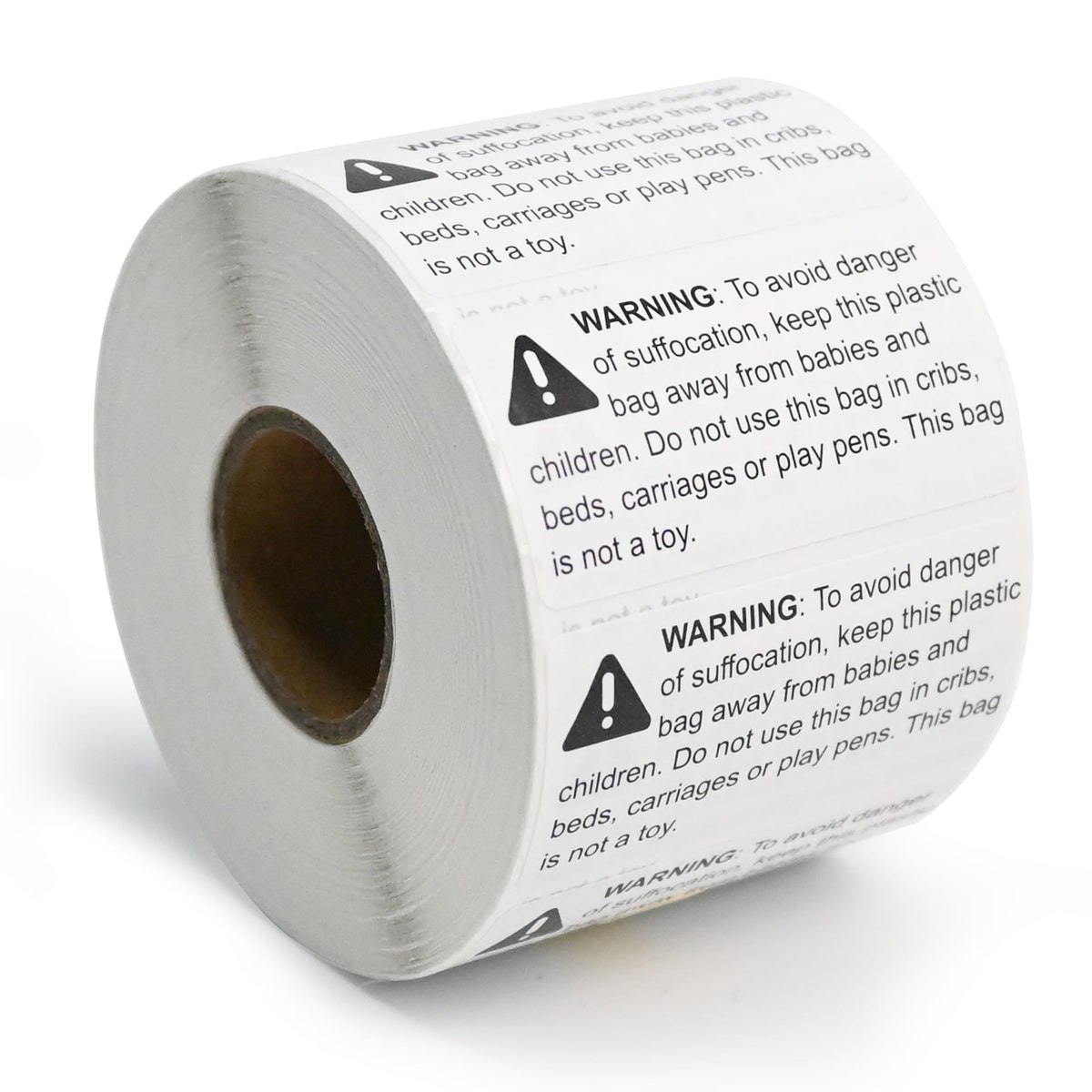 Suffocation Warning Labels 2" x 1", 1000 Labels per Roll