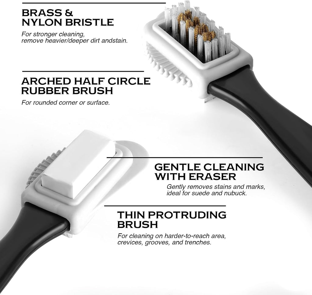 Suede Shoe Cleaner Nubuck Shoe Cleaner and Water Repellent with 4-Side Suede Brush, Microfiber Cloth
