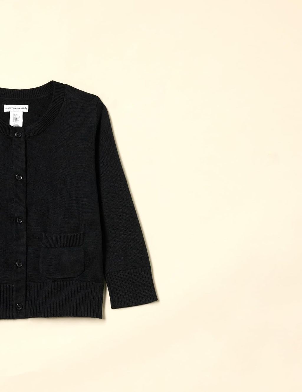 Girls and Toddlers' Uniform Slim Fit Crewneck Cardigan Sweater