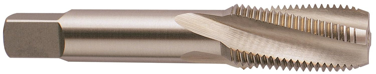 YG-1 Q6 Series Vanadium Alloy HSS Spiral Flute High Performance Taper Pipe Tap, Hardslick Coated, Round Shank with Square End, Taper Chamfer, 1"-11-1/2 Thread Size