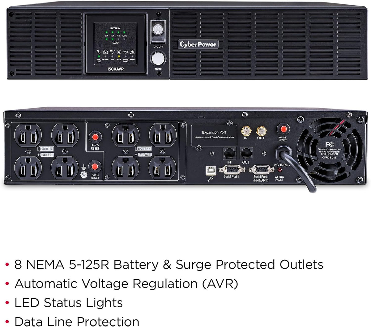 CyberPower CPS1500AVR Intelligent LCD UPS Battery Backup