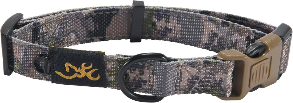 Browning Classic Webbing Camo Collar, Large, 1 x 18-28in Ovix Camo