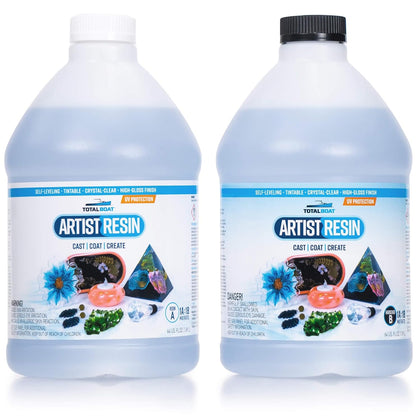 Artist Epoxy Resin - 1 Gallon Kit for Resin Art and Crafting | Clear, High-Gloss Epoxy Resin & Hardener Kit; UV