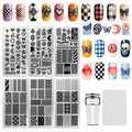 6 Sheets Nail Stamping Plate Minimalist Nail Art Stamp