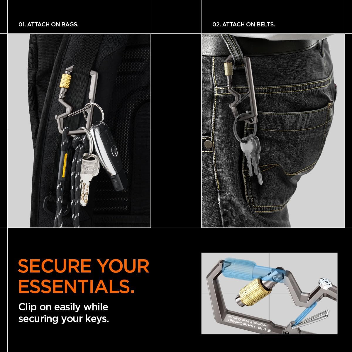 Spigen Universal Lanyard Wrist Strap with Keychain for iPhone, ID Badge Wallet Holder, AirPods, Cameras, Keychain &