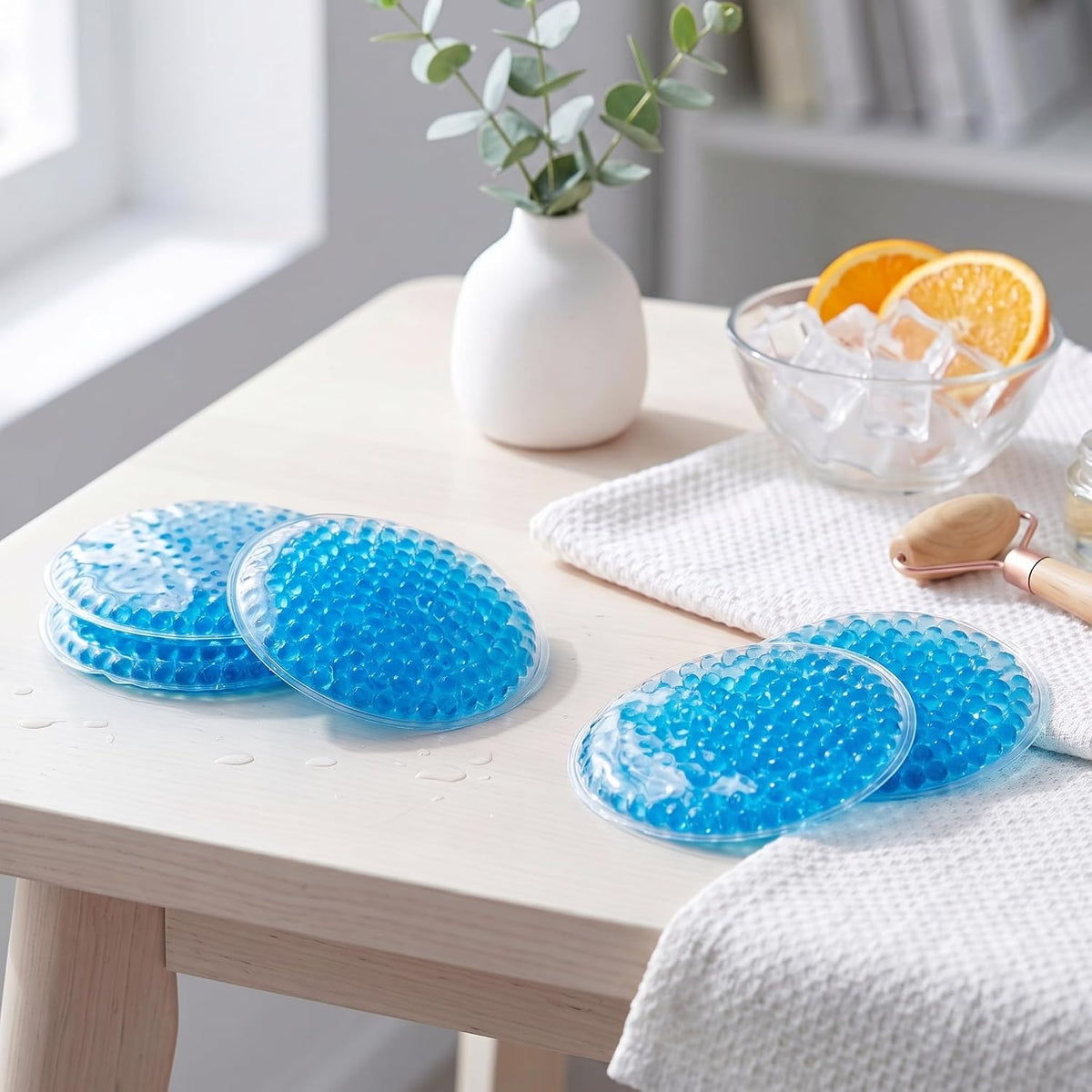 200 Pcs Round Ice Packs Reusable Small Gel Cold Packs Bulk,Blue