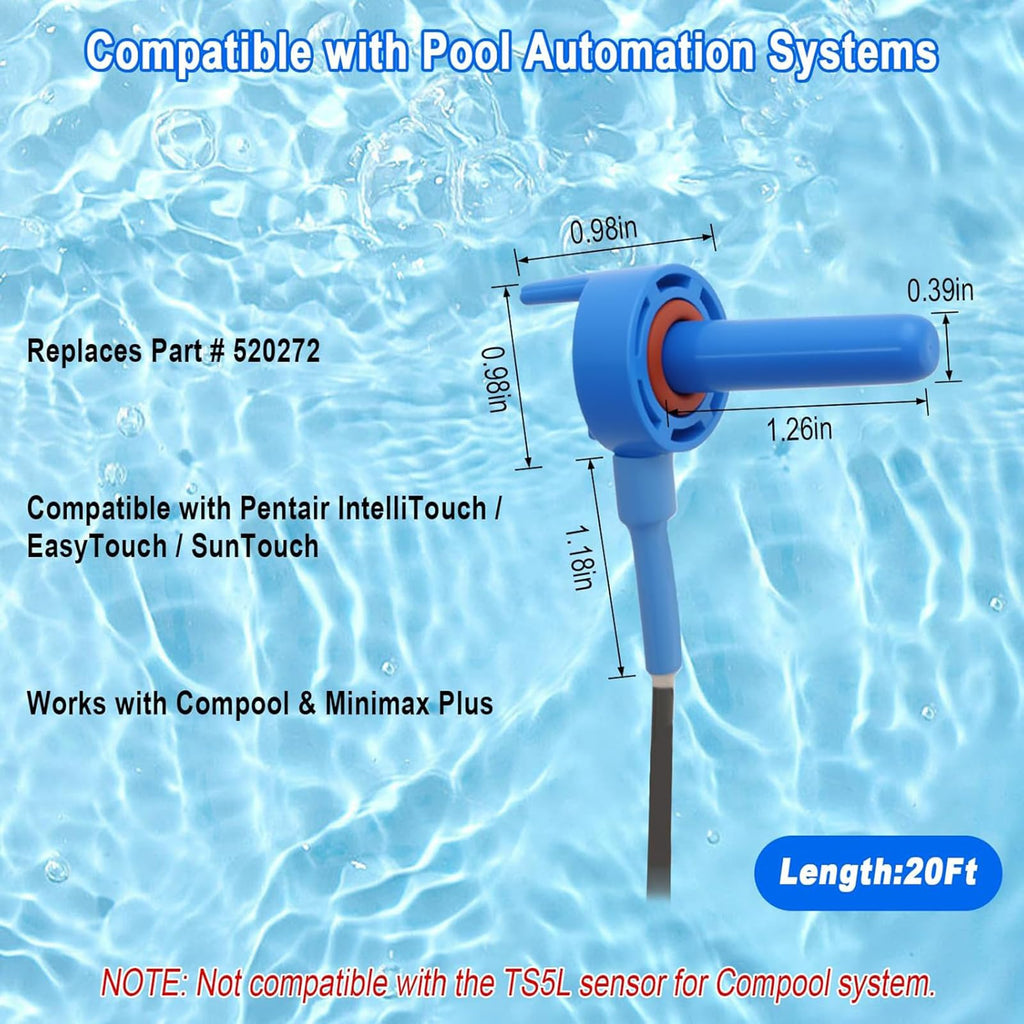 520272 Pool Water Temperature Sensor Replacement Compatible with Pentair
