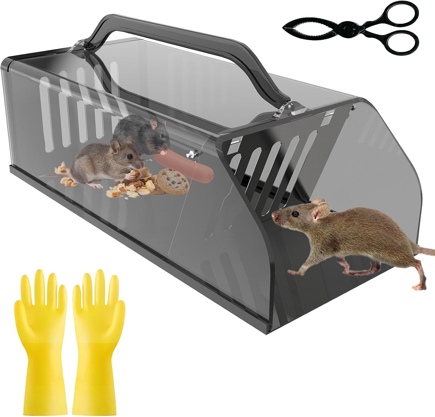Mouse Trap Humane - Mouse Traps Work Chipmunk Rodent Trap for Indoors and Outdoors, No Kill Mouse Trap, Catch and