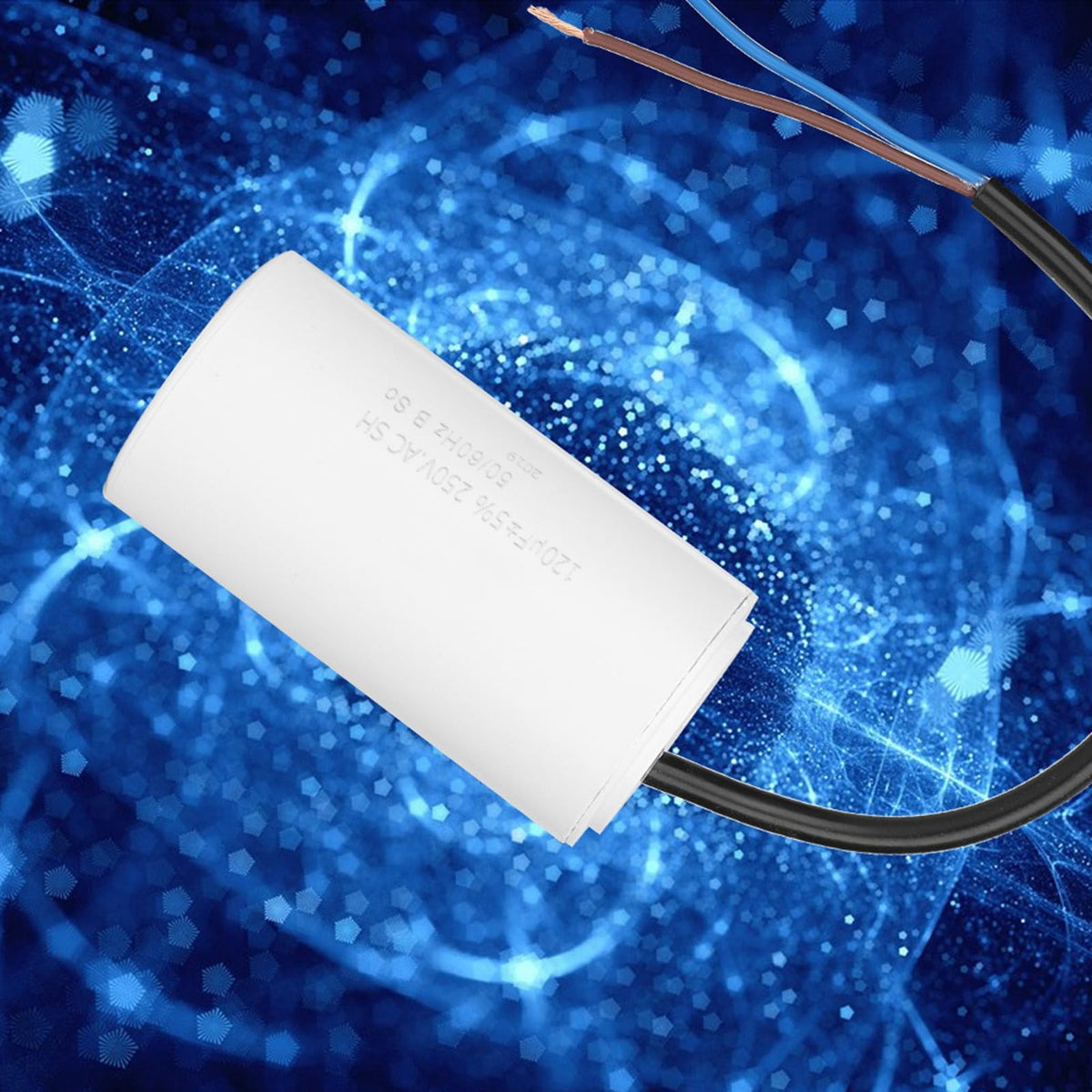 CBB60 Run Capacitor, Wire 250VAC 120uF 50/60Hz Capacitor for Motor Air Compressor