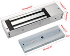 Door Access Control System RFID Keypad 1200lb Electric Magnetic Door Lock Kit with Exit Button