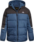 Boys Puffer Jacket Polar Fleece Lined Winter Coat | Warm Wind and Water Resistant Outerwear, Cozy Insulated Layer for