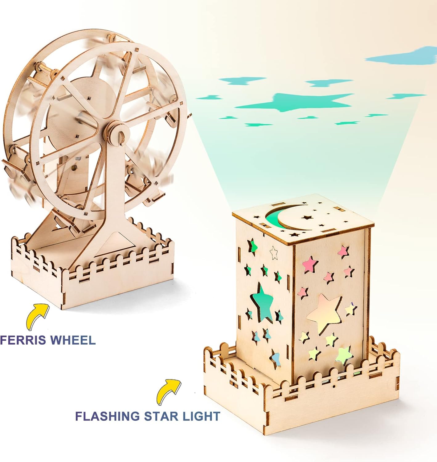 5 Individual STEM Science Kits for Kids, Wood Arts and Craft Kits, STEM Toys for Boys Girls Age 8-12 8 10 12 13 14