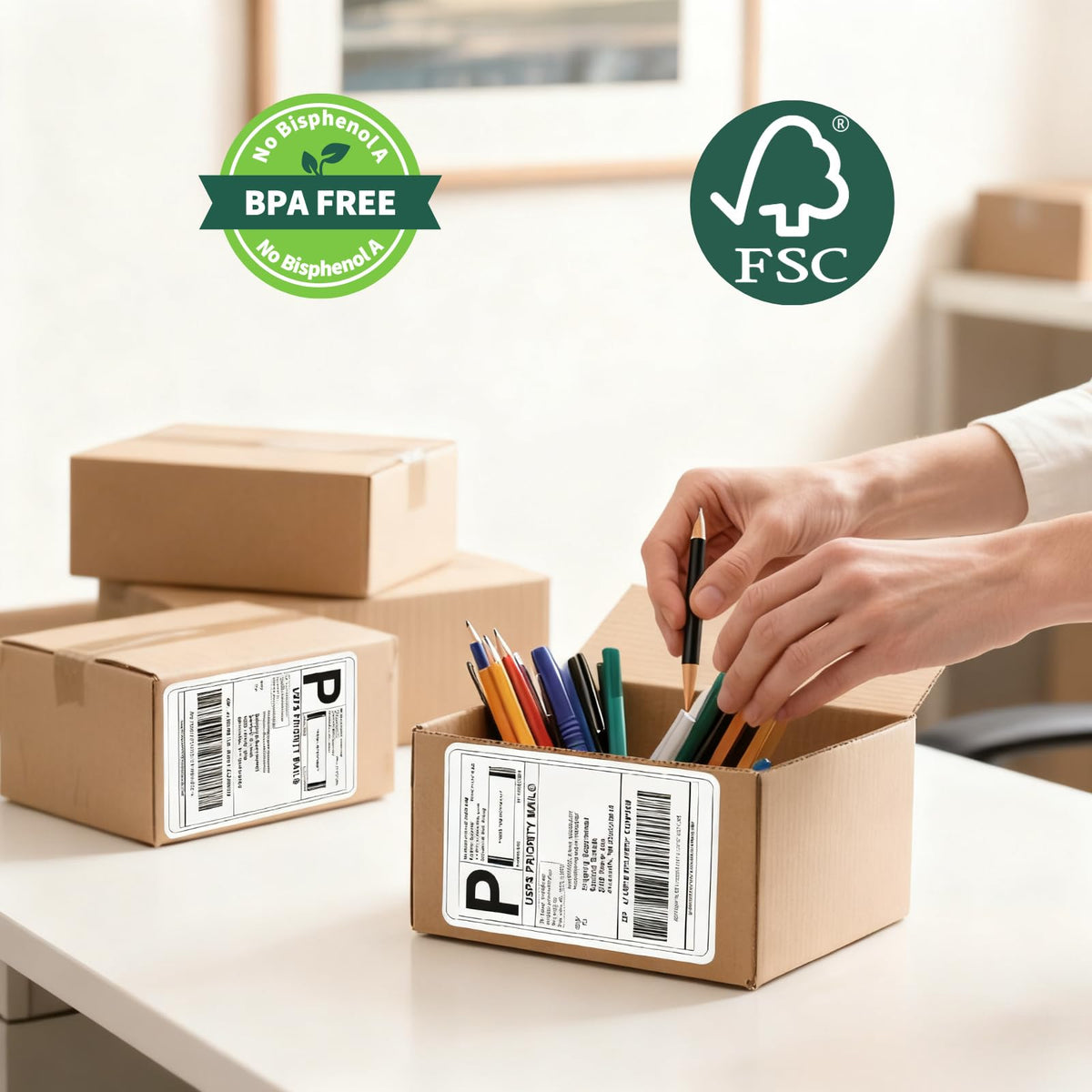 100 4x6 Thermal Labels 100/Stack, Commercial Grade