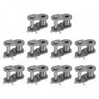 uxcell 10Pcs #60 Chain Offset Half Link Roller, 3/4" Pitch Carbon Steel, Standard Chain End Connector Split Links for 12A Chain