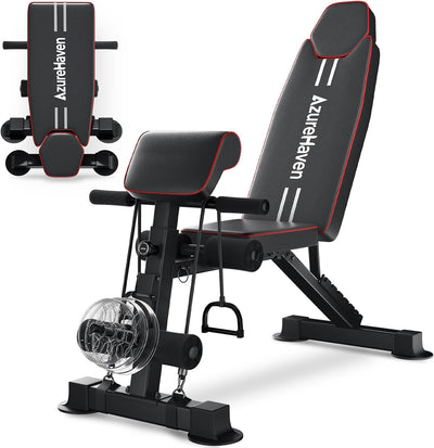 Adjustable Weight Bench, Foldable Incline Decline Flat Workout Bench for Home Gym Full Body Dumbbell Exercise, 660LBS