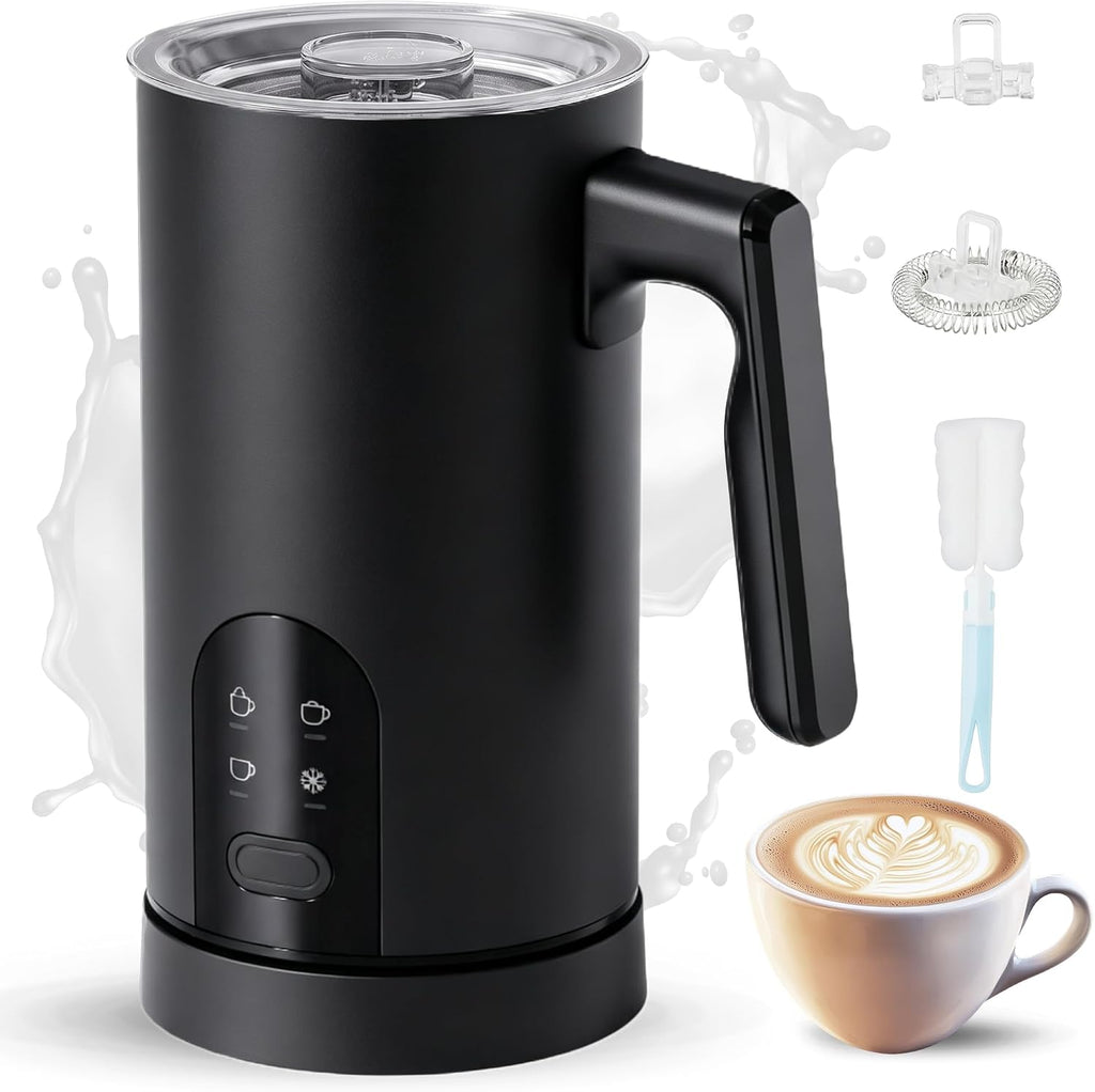 Milk Frother and Steamer Electric - 4 in 1 Cold Foam Maker Milk Warmer Machine for Hot Coffee Cappuccino Latte