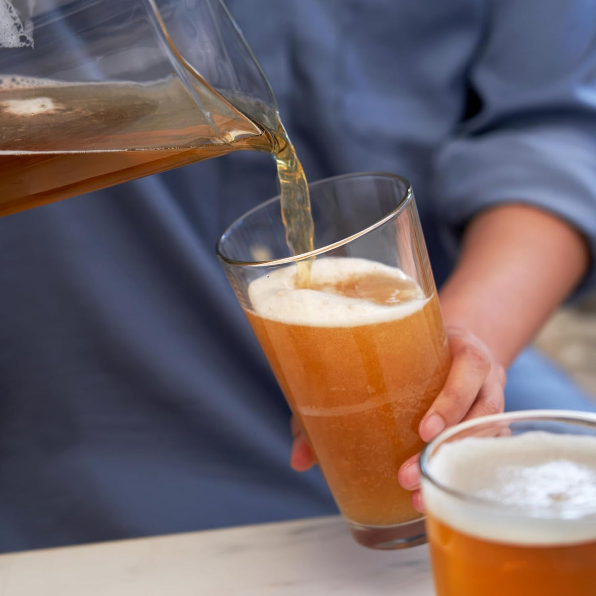 Stackable Beer Glasses, Pint Glasses for Beers, Water, Iced Coffee, Cocktails, Game Night, Beer Gifts for Men, BBQ