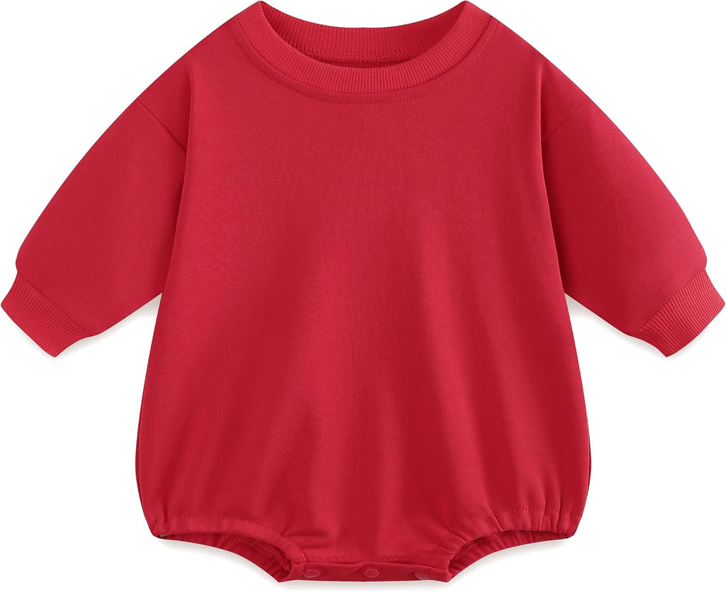 Baby Boy Bubble Romper Long Sleeve Cotton Newborn Sweatshirt Onesie Girl 0-24M