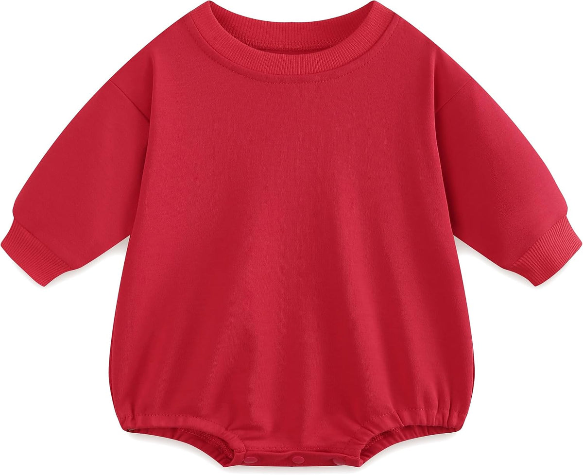 Baby Boy Bubble Romper Long Sleeve Cotton Newborn Sweatshirt Onesie Girl 0-24M