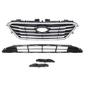 ALMULOO 4Pcs Upper&Lower Grill&Bumper Bracket Compatible with 15-17 Sonata