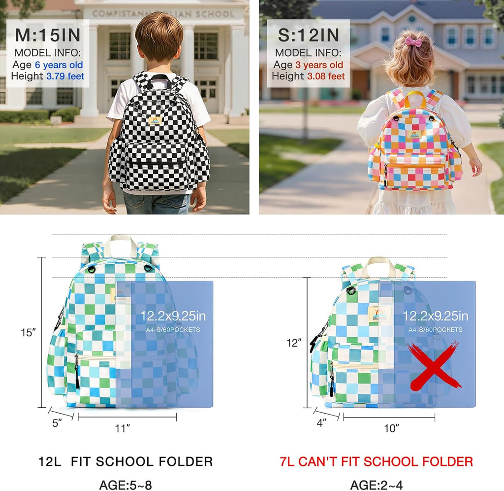 Kids Backpack for Boys Girls 5-8, 15inch Girls Boys Backpacks Kindergarten