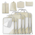 Compression Packing Cubes 10 Set, Compressible Space-Saving Packing Cubes for Travel - Compression Bags, Luggage