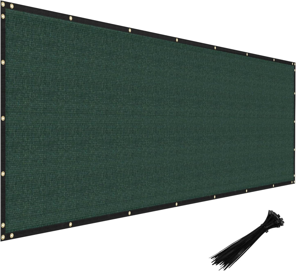 Privacy Fence Screen 6'x50' Heavy Duty Windscreen Fencing Mesh Fabric Shade Cover for Outdoor Wall Garden Yard Pool