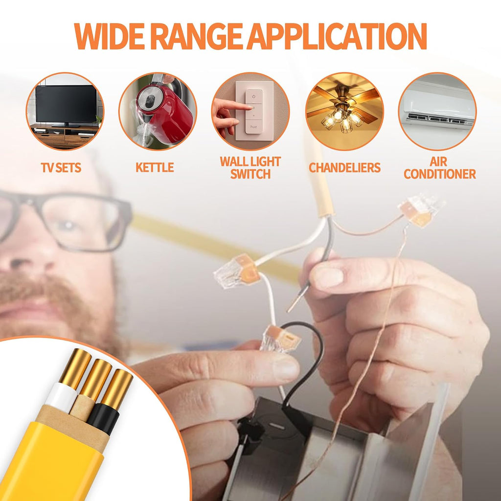 Solid Indoor 12/2 W/G NMB Cable 50ft, Electrical Wire, Yellow | 50FT NMB Cable 12 Gauge Wire 2 Conductors 600V Bare