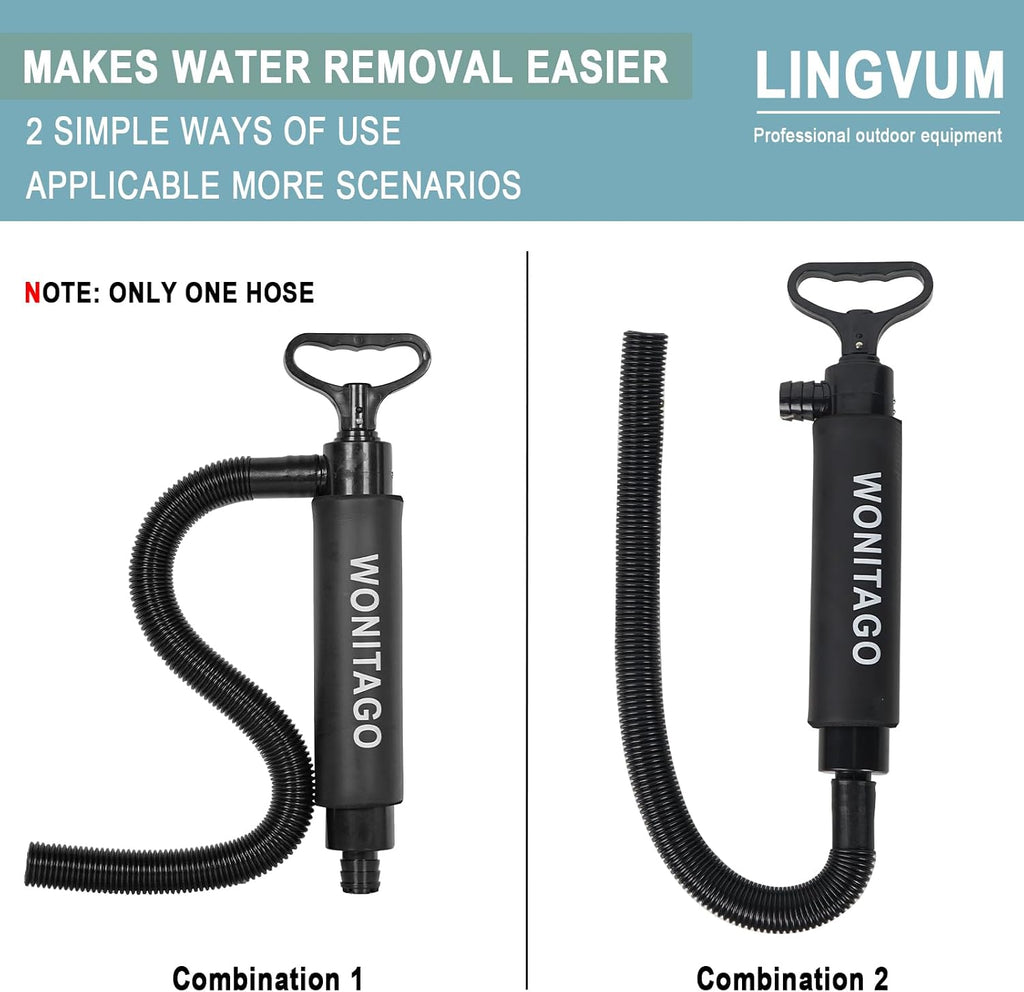Manual Bilge Pump, Portable Siphon Hand Water Bilge Pump