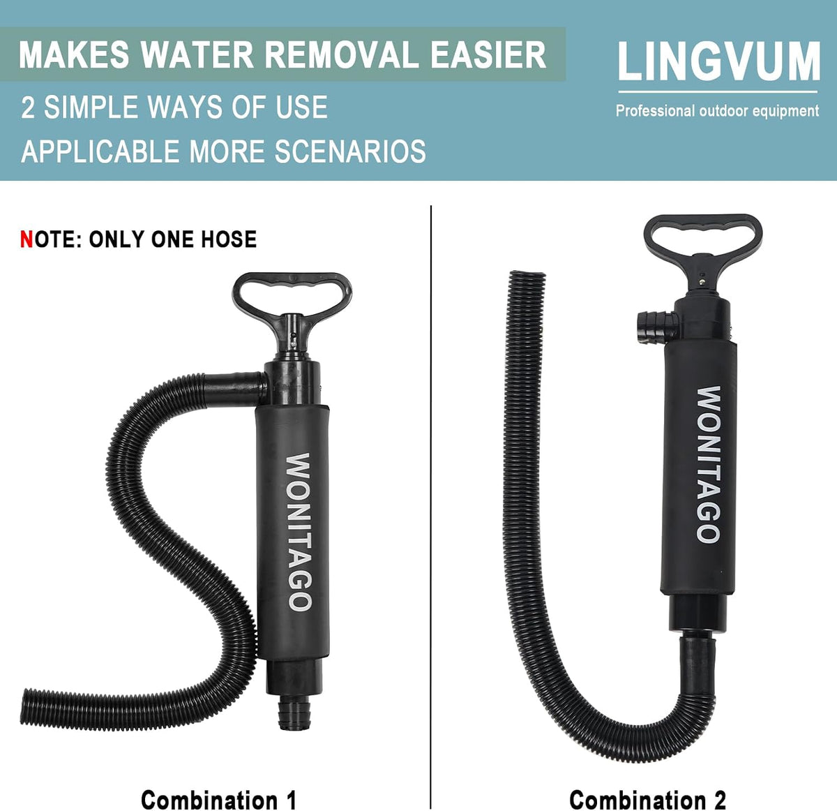 Manual Bilge Pump, Portable Siphon Hand Water Bilge Pump