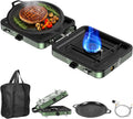 Portable Camping stove, 2 Burner Foldable Camping Stove with Griddle and Carrying Bag & Hose, 8600BTU Portable