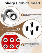 10Pcs 12mm Round Carbide Inserts, Indexable Replacement Cutters Inserts